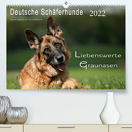 Kalender Deutsche Schäferhunde - Liebenswerte Graunasen (Premium, hochwertiger DIN A2 Wandkalender 2022, Kunstdruck in Hochglanz) von Petra Schiller