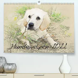 Kalender Hundewelpen 2022 (Premium, hochwertiger DIN A2 Wandkalender 2022, Kunstdruck in Hochglanz) von Andrea Redecker