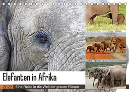 Kalender Elefanten in Afrika (Tischkalender 2022 DIN A5 quer) von Michael Herzog