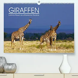 Kalender GIRAFFEN - Liebliche Riesen der afrikanischen Savanne (Premium, hochwertiger DIN A2 Wandkalender 2022, Kunstdruck in Hochglanz) von Rainer Tewes