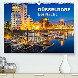Kalender Düsseldorf bei Nacht (Premium, hochwertiger DIN A2 Wandkalender 2022, Kunstdruck in Hochglanz) von Roland Abel