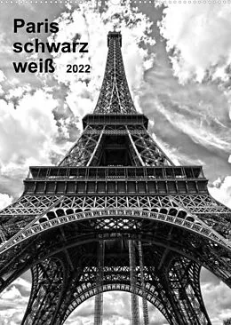 Kalender Paris schwarz weiß 2022 (Wandkalender 2022 DIN A2 hoch) von Petrus Bodenstaff