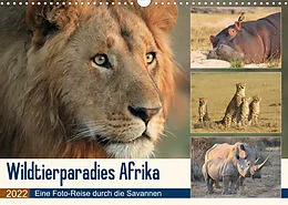 Kalender Wildtierparadies Afrika - Eine Foto-Reise durch die Savannen (Wandkalender 2022 DIN A3 quer) von Michael Herzog
