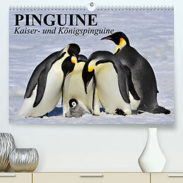 Kalender Pinguine - Kaiser- und Königspinguine (Premium, hochwertiger DIN A2 Wandkalender 2022, Kunstdruck in Hochglanz) von Elisabeth Stanzer