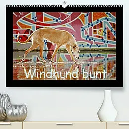 Kalender Windhund bunt (Premium, hochwertiger DIN A2 Wandkalender 2022, Kunstdruck in Hochglanz) von Kathrin Köntopp
