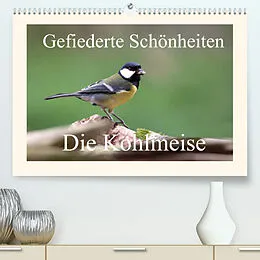 Kalender Gefiederte Schönheiten - Die Kohlmeise (Premium, hochwertiger DIN A2 Wandkalender 2022, Kunstdruck in Hochglanz) von Rolf Pötsch