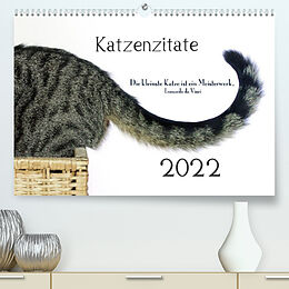 Kalender Katzenzitate 2022 (Premium, hochwertiger DIN A2 Wandkalender 2022, Kunstdruck in Hochglanz) von dogmoves