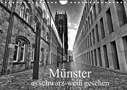 Kalender Münster in schwarz-weiß gesehen (Wandkalender 2022 DIN A4 quer) von Paul Michalzik