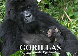 Kalender Gorillas. Friedliebende Kraftpakete (Wandkalender 2022 DIN A3 quer) von Elisabeth Stanzer