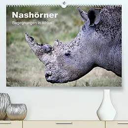 Kalender Nashörner - Begegnungen in Afrika (Premium, hochwertiger DIN A2 Wandkalender 2022, Kunstdruck in Hochglanz) von Michael Herzog
