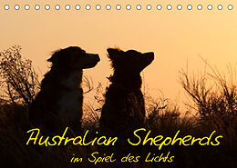 Kalender Australian Shepherds im Spiel des Lichts (Tischkalender 2022 DIN A5 quer) von Angela Münzel-Hashish - www.tierphotografie.com