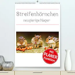 Kalender Streifenhörnchen - neugierige Nager (Premium, hochwertiger DIN A2 Wandkalender 2022, Kunstdruck in Hochglanz) von Stefan Mosert