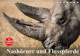 Kalender Nashörner und Flusspferde (Tischkalender 2022 DIN A5 quer) von Elisabeth Stanzer