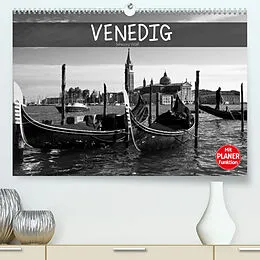 Kalender Venedig schwarz-weiß (Premium, hochwertiger DIN A2 Wandkalender 2022, Kunstdruck in Hochglanz) von Dirk Meutzner