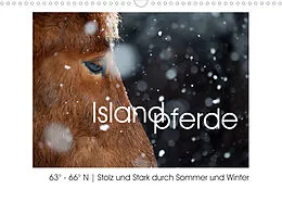 Kalender Islandpferde - Stolz und Stark durch Sommer und Winter (Wandkalender 2022 DIN A3 quer) von Irma van der Wiel