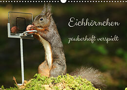 Kalender Eichhörnchen - zauberhaft verspielt (Wandkalender 2022 DIN A3 quer) von Angela Merk