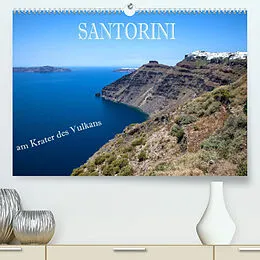 Kalender Santorini - Am Krater des Vulkans (Premium, hochwertiger DIN A2 Wandkalender 2022, Kunstdruck in Hochglanz) von Hans Pfleger
