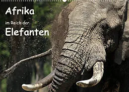 Kalender Afrika - im Reich der Elefanten (Wandkalender 2022 DIN A2 quer) von Michael Herzog