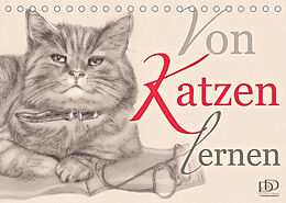 Kalender Von Katzen lernen (Tischkalender 2022 DIN A5 quer) von Dany's Kunst &amp; Design