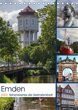 Kalender Emden - Sehenswertes der Seehafenstadt (Tischkalender 2022 DIN A5 hoch) von Rolf Pötsch