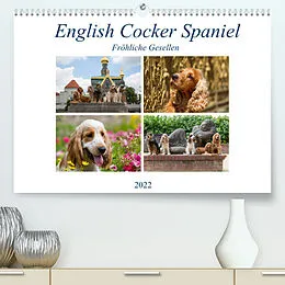 Kalender English Cocker Spaniel - Fröhliche Gesellen (Premium, hochwertiger DIN A2 Wandkalender 2022, Kunstdruck in Hochglanz) von Fotodesign Verena Scholze