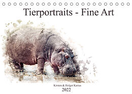 Kalender Tierportraits - Fine Art (Tischkalender 2022 DIN A5 quer) von Kirsten und Holger Karius