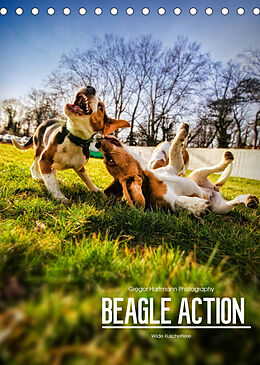 Kalender Beagle Action - Wilde Kuscheltiere (Tischkalender 2022 DIN A5 hoch) von Gregor Hartmann