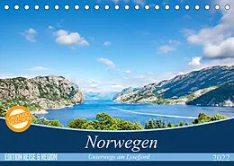 Kalender Norwegen - Unterwegs am Lysefjord (Tischkalender 2022 DIN A5 quer) von Edel-One