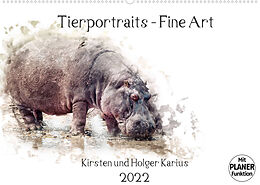 Kalender Tierportraits - Fine Art (Wandkalender 2022 DIN A2 quer) von Kirsten und Holger Karius