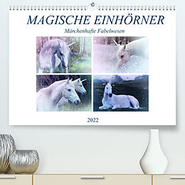 Kalender Magische Einhörner - märchenhafte Fabelwesen (Premium, hochwertiger DIN A2 Wandkalender 2022, Kunstdruck in Hochglanz) von Liselotte Brunner-Klaus