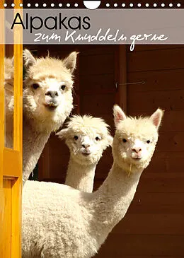Kalender Alpakas zum Knuddeln gerne (Wandkalender 2022 DIN A4 hoch) von Heidi Rentschler