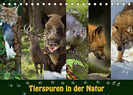 Kalender Tierspuren in der Natur (Tischkalender 2022 DIN A5 quer) von Johann Schörkhuber