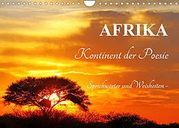 Kalender AFRIKA - Kontinent der Poesie (Wandkalender 2022 DIN A4 quer) von Wibke Woyke