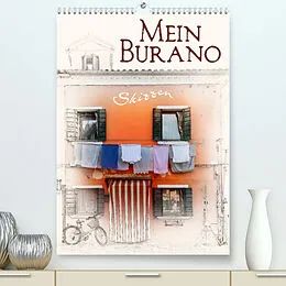Kalender Mein Burano - Skizzen (Premium, hochwertiger DIN A2 Wandkalender 2022, Kunstdruck in Hochglanz) von Marion Krätschmer