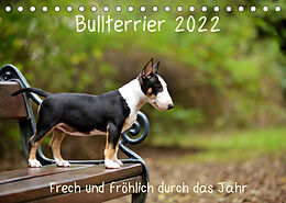 Kalender Bullterrier 2022 Frech und fröhlich durch das Jahr (Tischkalender 2022 DIN A5 quer) von Yvonne Janetzek