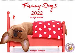 Kalender Funny Dogs (Wandkalender 2022 DIN A2 quer) von Jeanette Hutfluss
