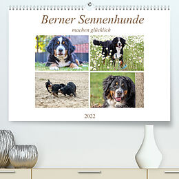 Kalender Berner Sennenhunde machen glücklich (Premium, hochwertiger DIN A2 Wandkalender 2022, Kunstdruck in Hochglanz) von SchnelleWelten