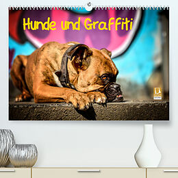 Kalender Hunde und Graffiti (Premium, hochwertiger DIN A2 Wandkalender 2022, Kunstdruck in Hochglanz) von Yvonne Janetzek