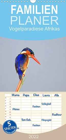 Kalender Familienplaner Vogelparadiese Afrikas - Sambesi, Okavango Delta, Chobe (Wandkalender 2022 , 21 cm x 45 cm, hoch) von Michael Herzog
