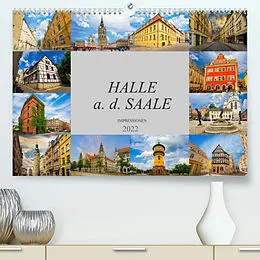 Kalender Halle a. d. Saale Impressionen (Premium, hochwertiger DIN A2 Wandkalender 2022, Kunstdruck in Hochglanz) von Dirk Meutzner