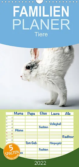 Kalender Tiere 2022 - Familienplaner hoch (Wandkalender 2022 , 21 cm x 45 cm, hoch) von Wolfgang Zwanzger