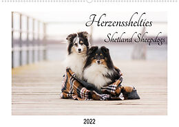 Kalender Herzensshelties - Shetland Sheepdogs (Wandkalender 2022 DIN A2 quer) von Madlen Kudla