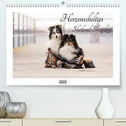 Kalender Herzensshelties - Shetland Sheepdogs (Premium, hochwertiger DIN A2 Wandkalender 2022, Kunstdruck in Hochglanz) von Madlen Kudla