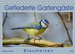 Kalender Gefiederte Gartengäste - Blaumeisen (Tischkalender 2022 DIN A5 quer) von Sabine Löwer