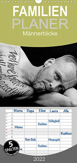 Kalender Familienplaner Männerblicke (Wandkalender 2022 , 21 cm x 45 cm, hoch) von Nadine Santa-Ruyters