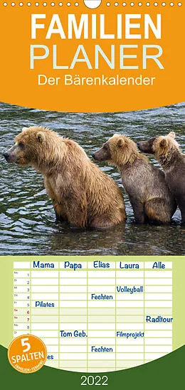 Kalender Familienplaner Der Bärenkalender (Wandkalender 2022 , 21 cm x 45 cm, hoch) von Max Steinwald