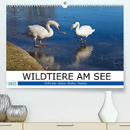 Kalender WILDTIERE AM SEE (Premium, hochwertiger DIN A2 Wandkalender 2022, Kunstdruck in Hochglanz) von U boeTtchEr