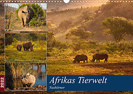 Kalender Afrikas Tierwelt: Nashörner (Wandkalender 2022 DIN A3 quer) von Michael Voß &amp; Doris Jachalke