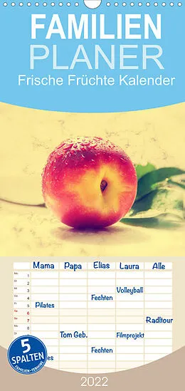 Kalender Familienplaner Frische Früchte Kalender (Wandkalender 2022 , 21 cm x 45 cm, hoch) von Tanja Riedel