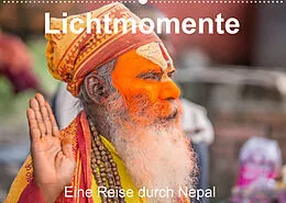 Kalender Lichtmomente - Eine Reise durch Nepal (Wandkalender 2022 DIN A2 quer) von Saskia Kraft